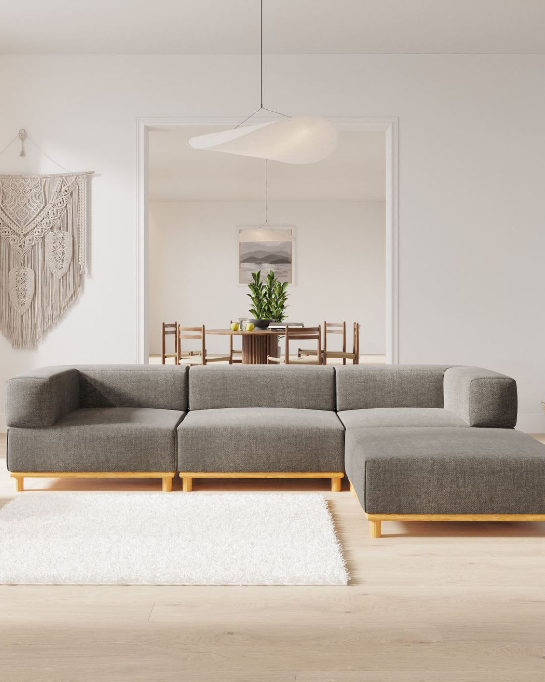 AYA 3-Seater med Chaise Longue