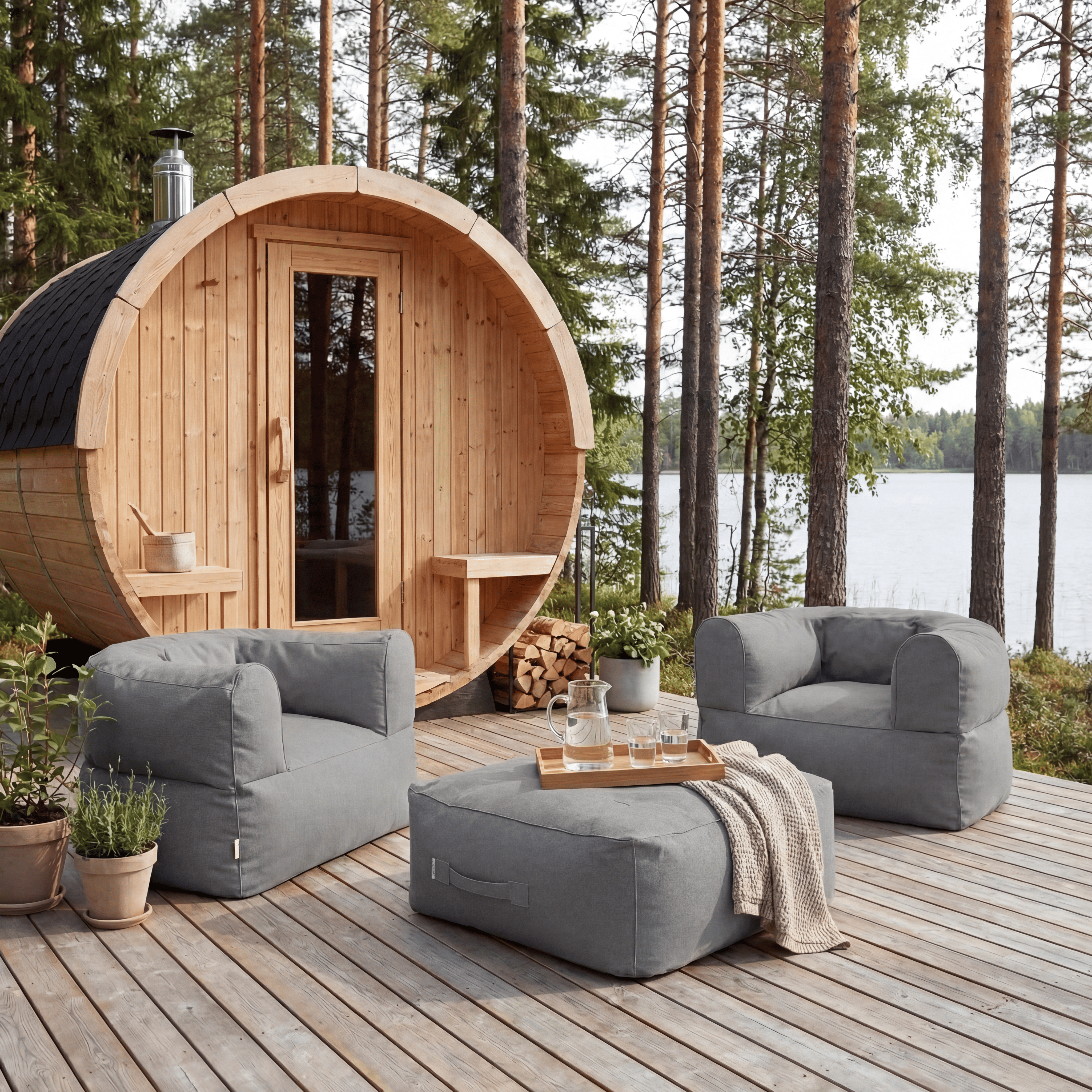 Arm-Strong Sunbrella Pouf