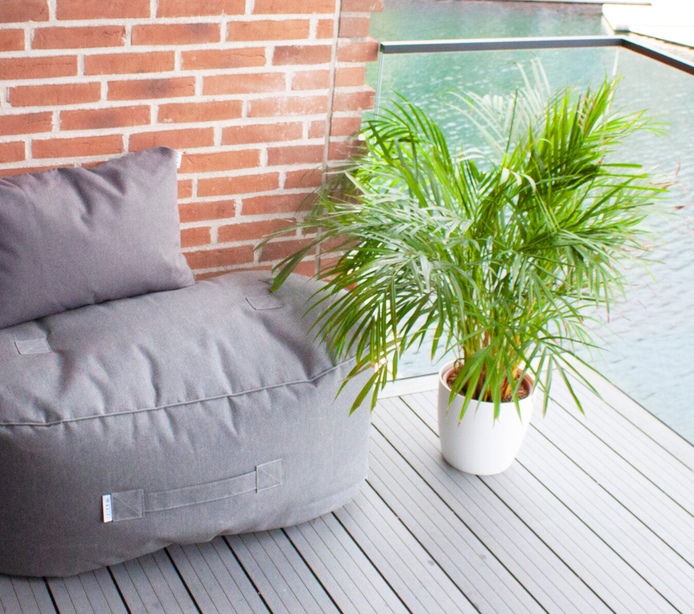 Oblong Sunbrella Pouf