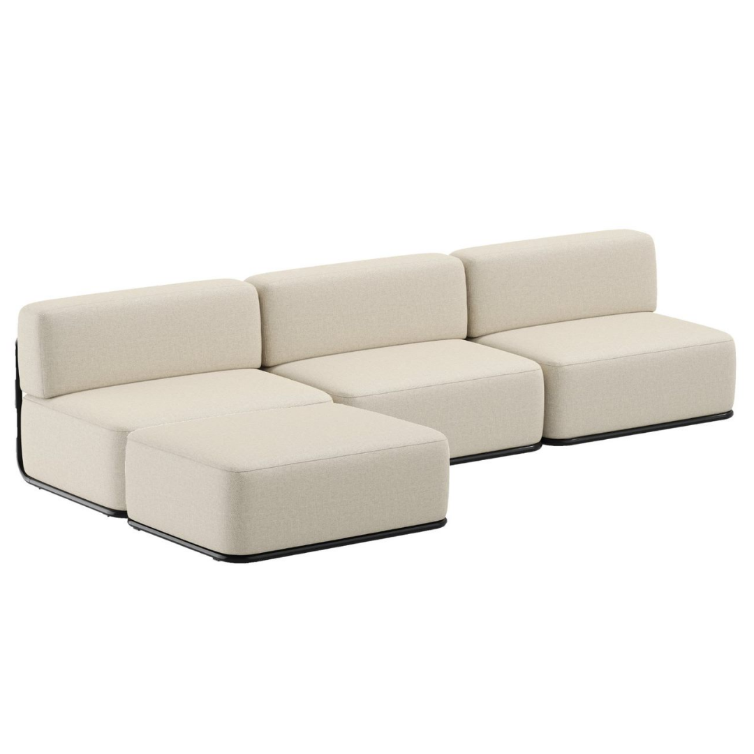 RAW 3-Seater med Chaise Longue