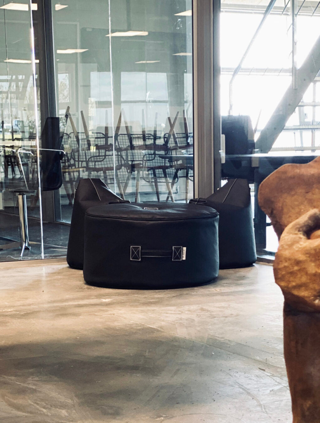 Satellite 48 Leather Stool