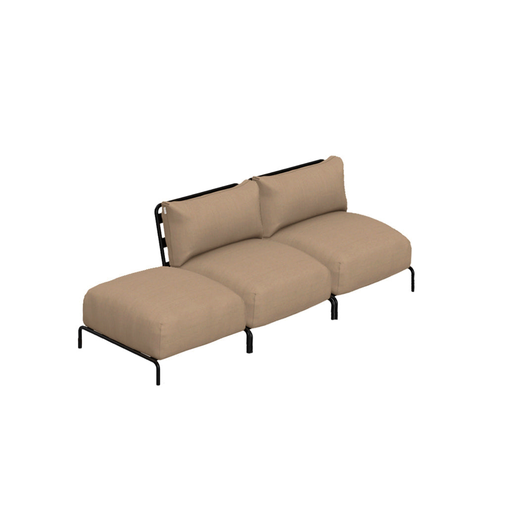 BRICK 2-Seater med Chaise Longue