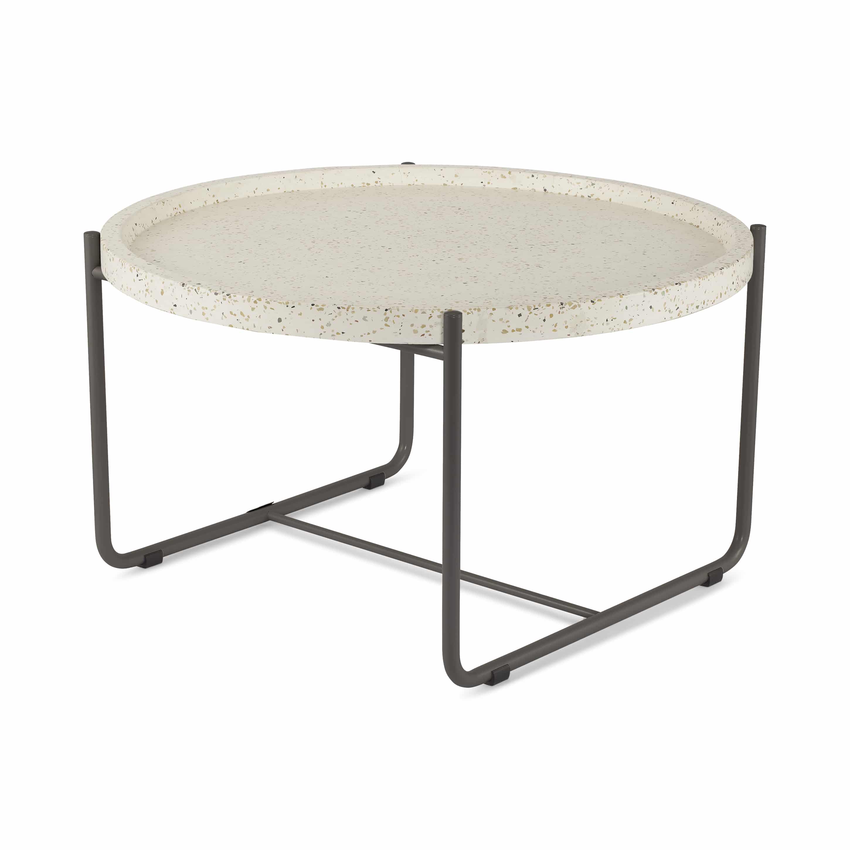 Terrazzo Table Big_Dark_White