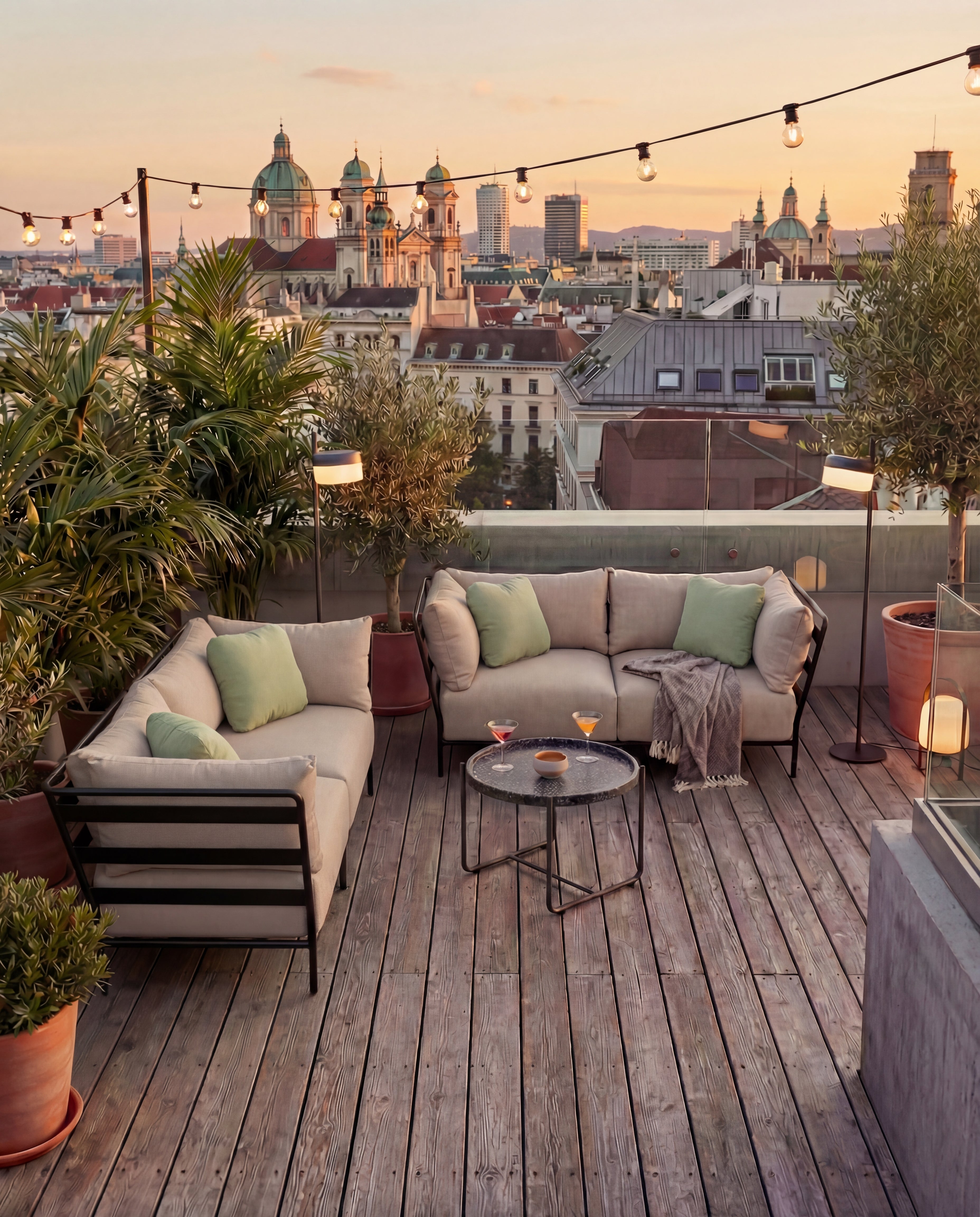 Brick Corner Terrace Set