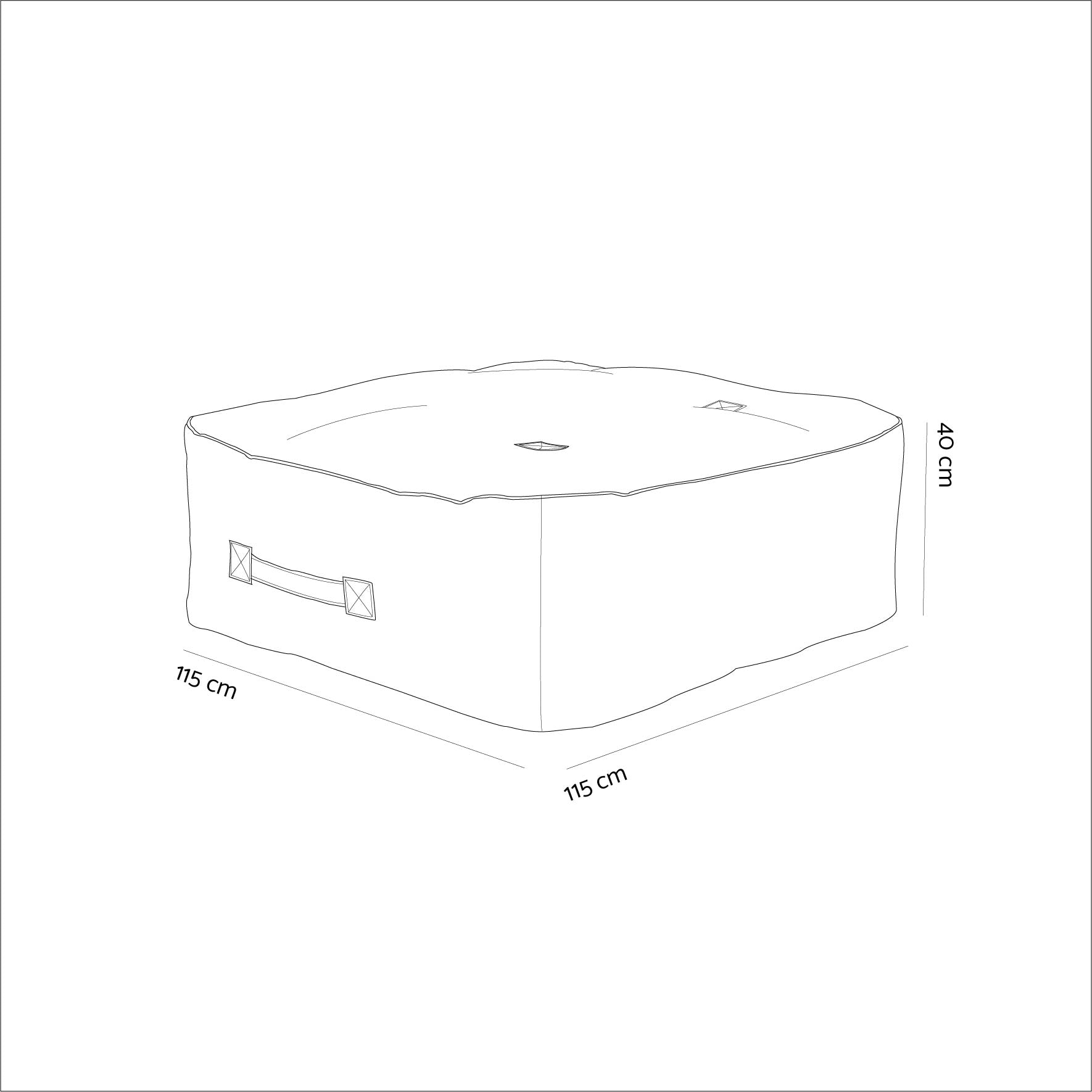 Arm-Strong Sunbrella Pouf