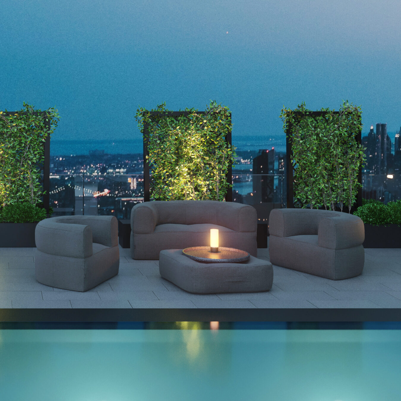Arm-Strong Sunbrella Pouf