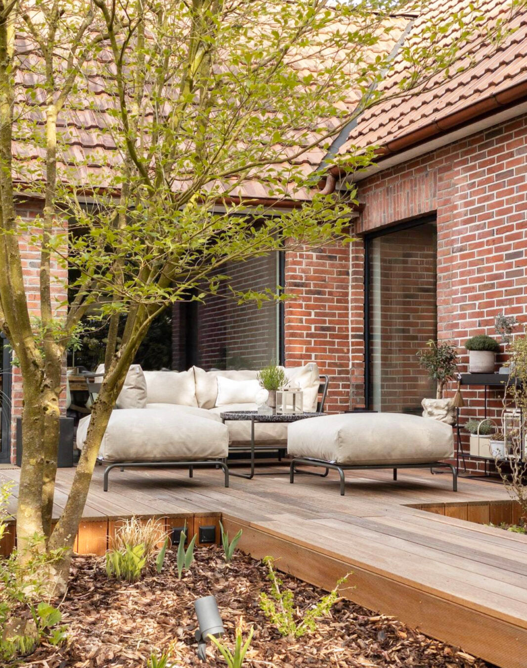 BRICK 2-Seater med Chaise Longue