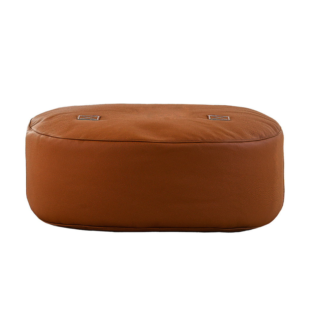 Oblong Pouf Leather