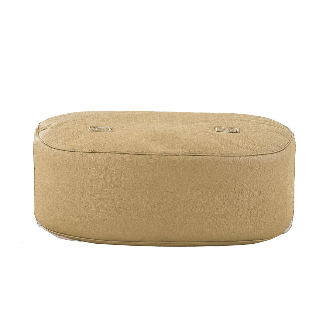 Oblong Pouf Leather