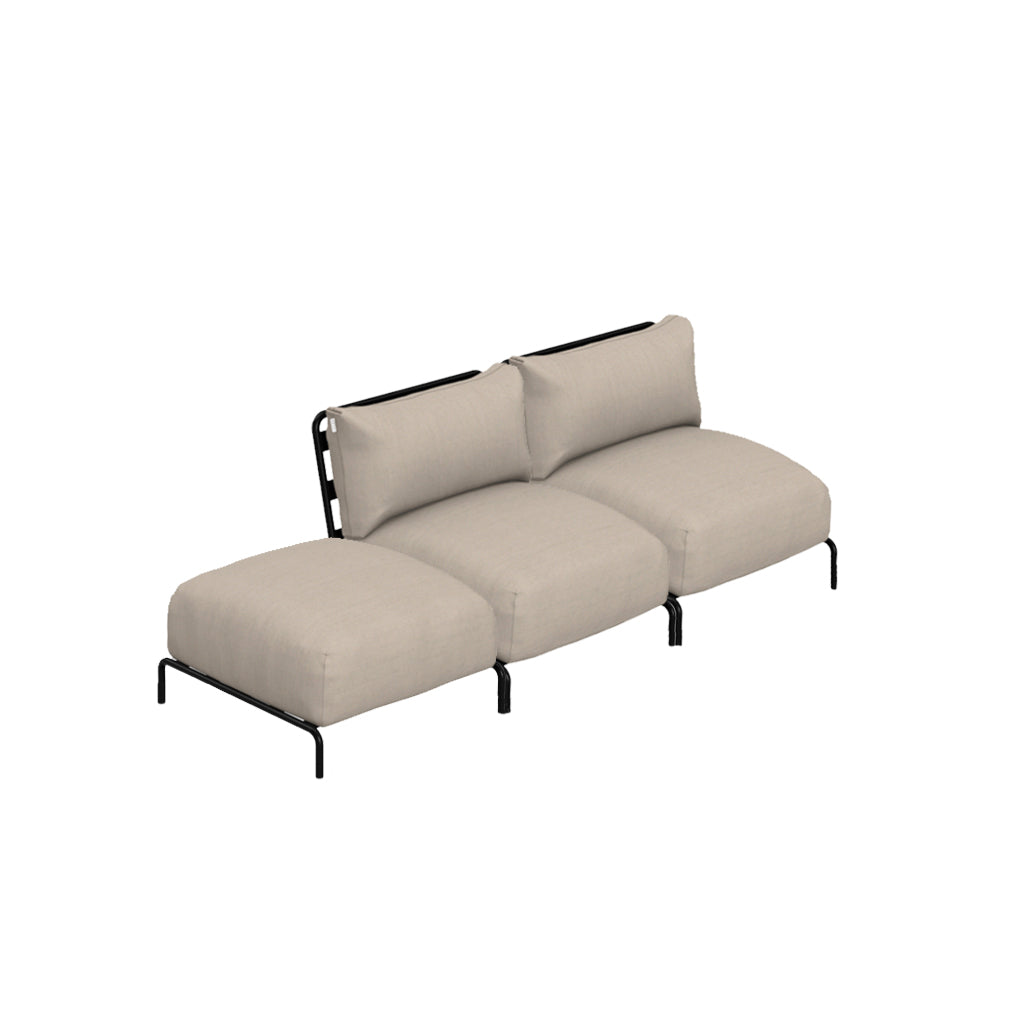 BRICK 2-Seater med Chaise Longue