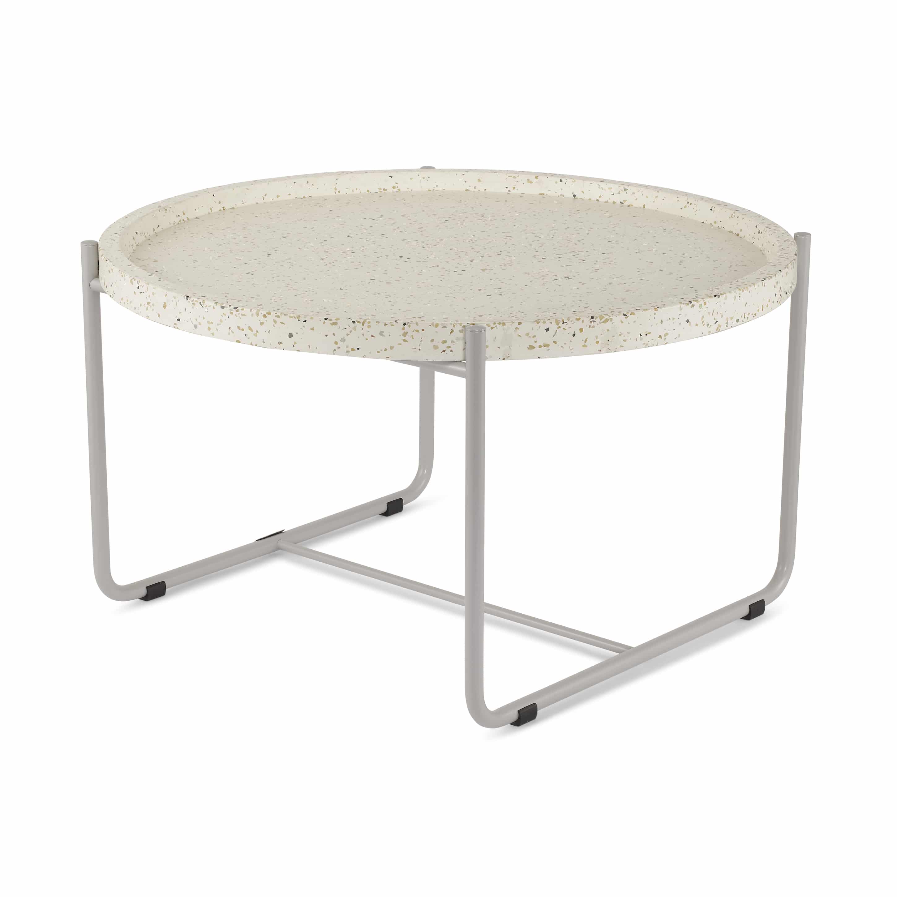 Terrazzo Table Big_Alu_White