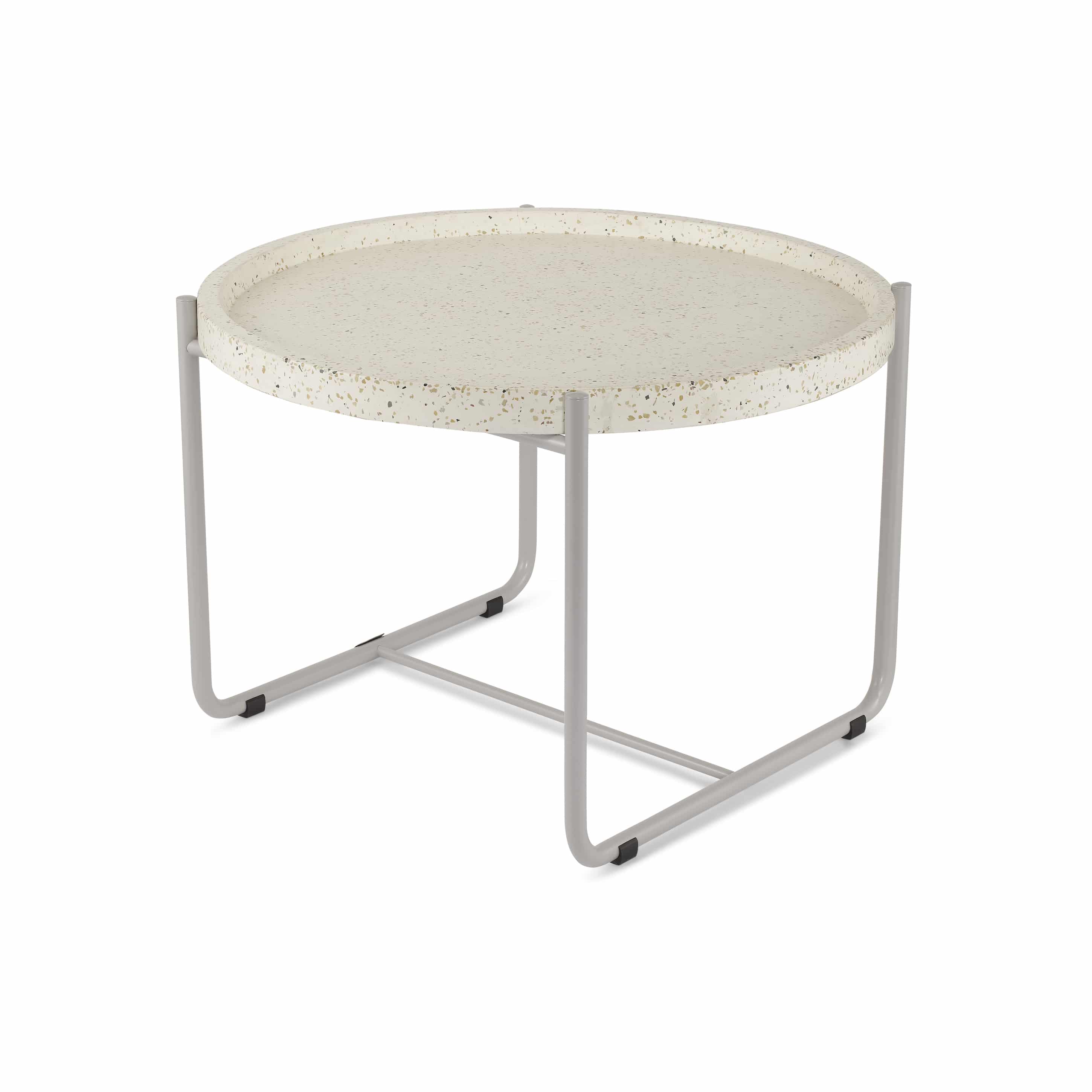 Terrazzo Table Small_Alu_White